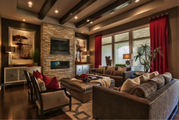 photograph of elkhorn estate transitional living room
