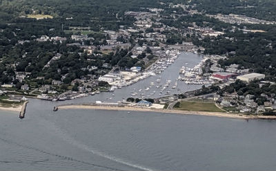 Aerial Photograph of Falmouth Harbor 