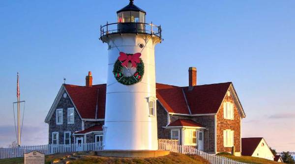Nobska Lighthouse Christmas on Cape Cod