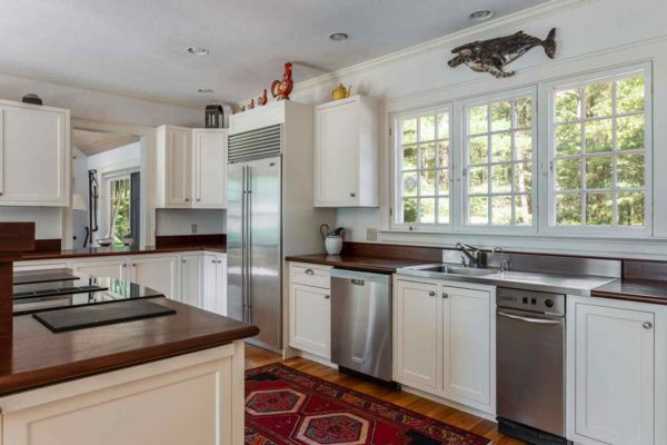 Photograph of a kitchen in a cape cod home
