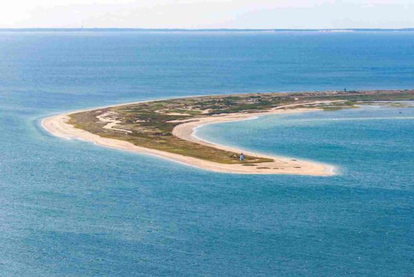 Aerial photograph of the tip of provincetown, MA